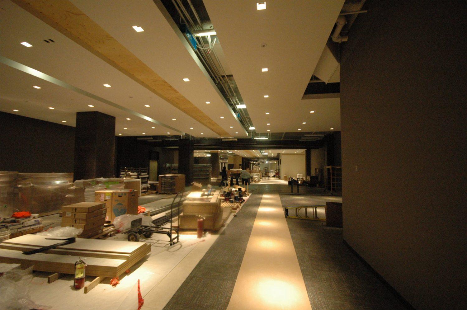 Mark's interior under construction