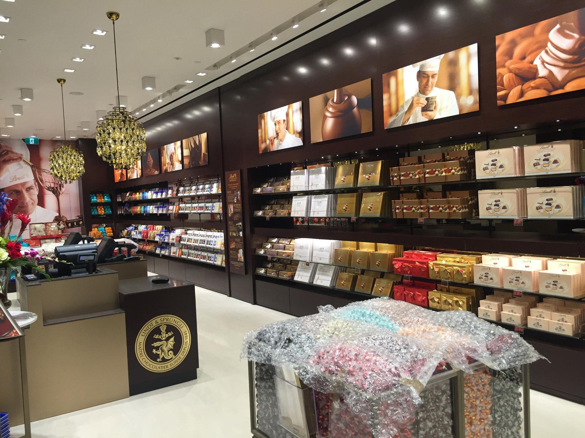 Lindt Chocolate Shelving