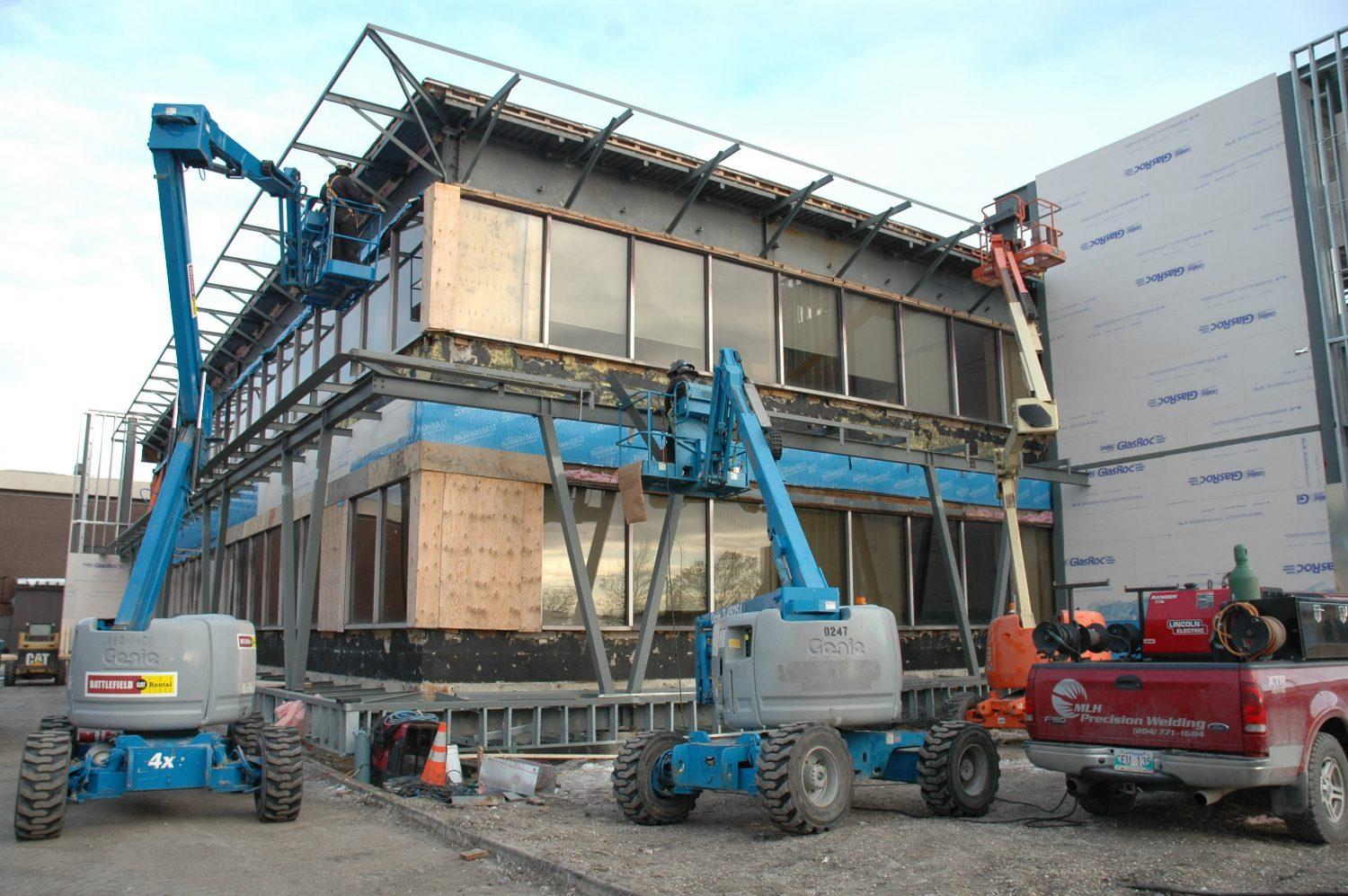 Exterior under construction